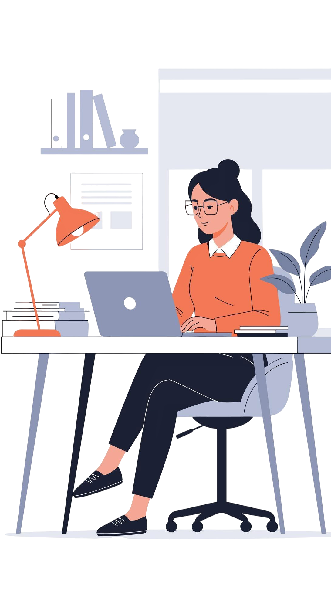 Professionnelle travaillant sur un ordinateur portable